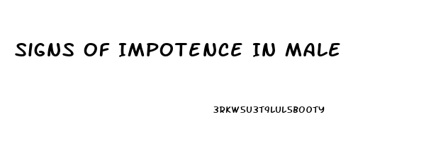 Signs Of Impotence In Male