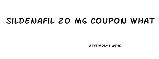 Sildenafil 20 Mg Coupon What Is It