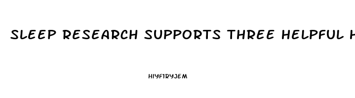 Sleep Research Supports Three Helpful Hints To Avoid Insomnia