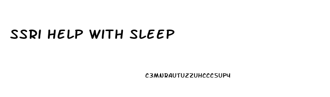 Ssri Help With Sleep