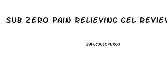 Sub Zero Pain Relieving Gel Reviews