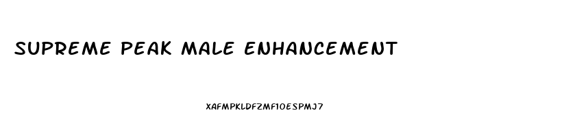 Supreme Peak Male Enhancement