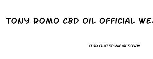 Tony Romo Cbd Oil Official Website