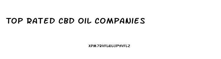 Top Rated Cbd Oil Companies