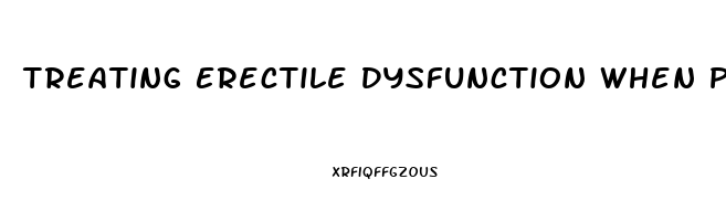 Treating Erectile Dysfunction When Pde5 Inhibitors Fail