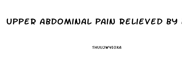 Upper Abdominal Pain Relieved By Burping