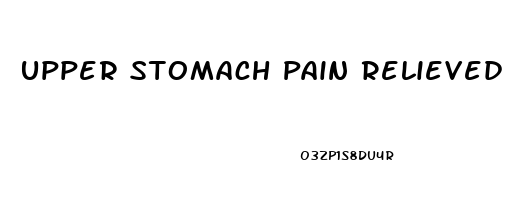 Upper Stomach Pain Relieved By Eating