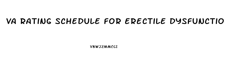 Va Rating Schedule For Erectile Dysfunction
