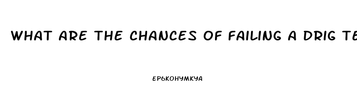 What Are The Chances Of Failing A Drig Test When Using Cbd Oil