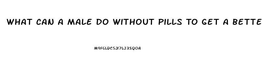 What Can A Male Do Without Pills To Get A Better Erection For Sex