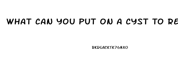 What Can You Put On A Cyst To Relieve Pain