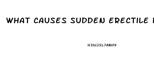 What Causes Sudden Erectile Dysfunction