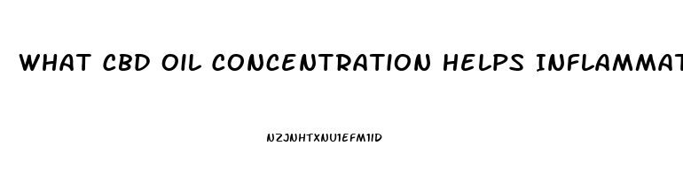 What Cbd Oil Concentration Helps Inflammation