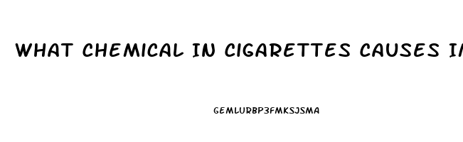 What Chemical In Cigarettes Causes Impotence