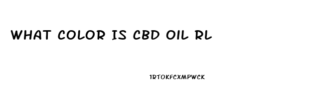 What Color Is Cbd Oil Rl