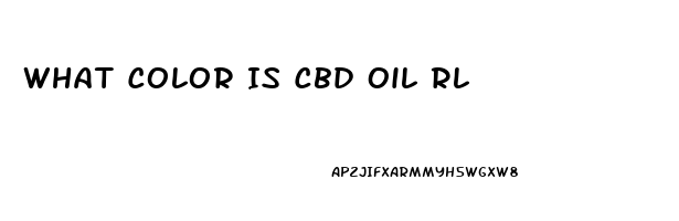 What Color Is Cbd Oil Rl