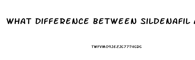 What Difference Between Sildenafil And Sildenafil Citrate