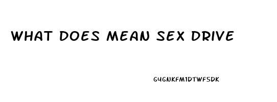 What Does Mean Sex Drive