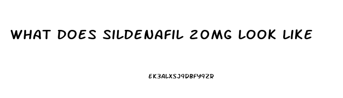 What Does Sildenafil 20mg Look Like