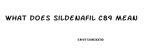 What Does Sildenafil C89 Mean