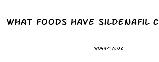 What Foods Have Sildenafil Citrate