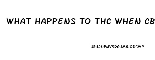 What Happens To Thc When Cbd Oil Is Made