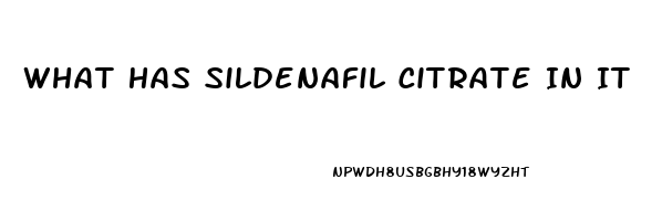 What Has Sildenafil Citrate In It