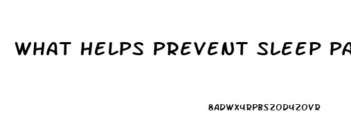 What Helps Prevent Sleep Paralysis