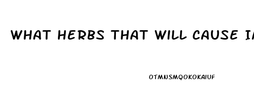 What Herbs That Will Cause Impotence