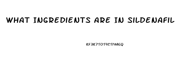 What Ingredients Are In Sildenafil