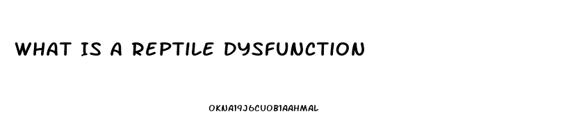 What Is A Reptile Dysfunction