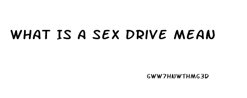 What Is A Sex Drive Mean