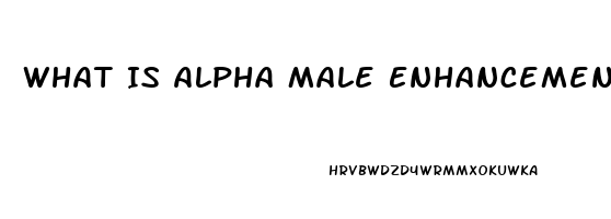 What Is Alpha Male Enhancement