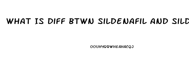 What Is Diff Btwn Sildenafil And Sildenafil Citrate