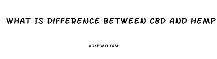 What Is Difference Between Cbd And Hemp Oil