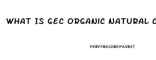 What Is Gec Organic Natural Cbd Oil