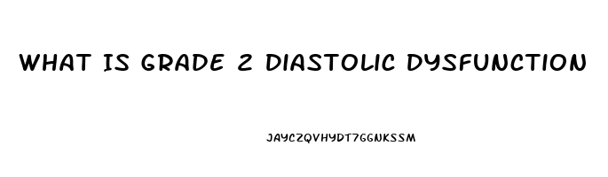 What Is Grade 2 Diastolic Dysfunction