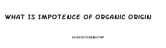 What Is Impotence Of Organic Origin