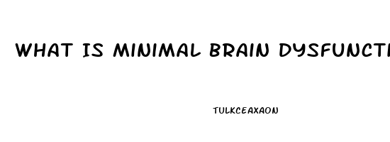 What Is Minimal Brain Dysfunction