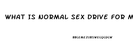 What Is Normal Sex Drive For Men