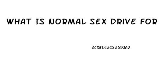 What Is Normal Sex Drive For Men