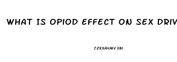 What Is Opiod Effect On Sex Drive