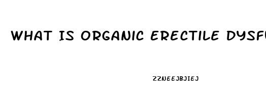 What Is Organic Erectile Dysfunction