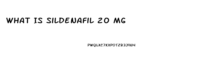 What Is Sildenafil 20 Mg