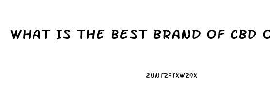 What Is The Best Brand Of Cbd Oil