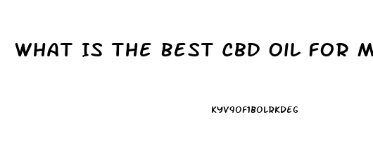 What Is The Best Cbd Oil For Memory Loss