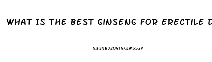 What Is The Best Ginseng For Erectile Dysfunction