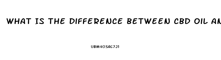 What Is The Difference Between Cbd Oil And Tincture