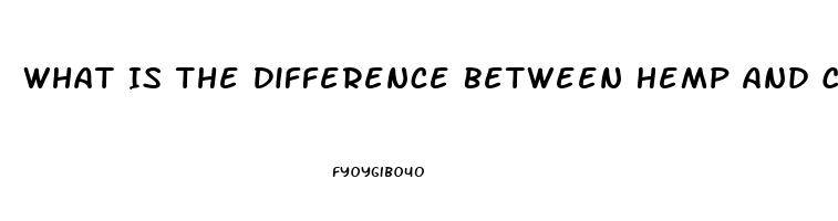 What Is The Difference Between Hemp And Cbd Oil