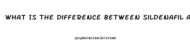 What Is The Difference Between Sildenafil And Viagra